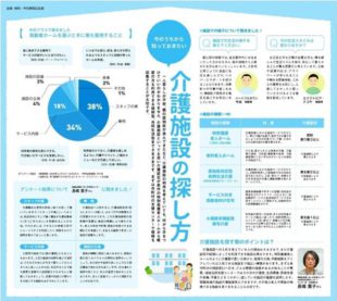 「今のうちから知っておきたい 介護施設の探し方」特集  アンケートで集めた読者の声に応える紙面づくり