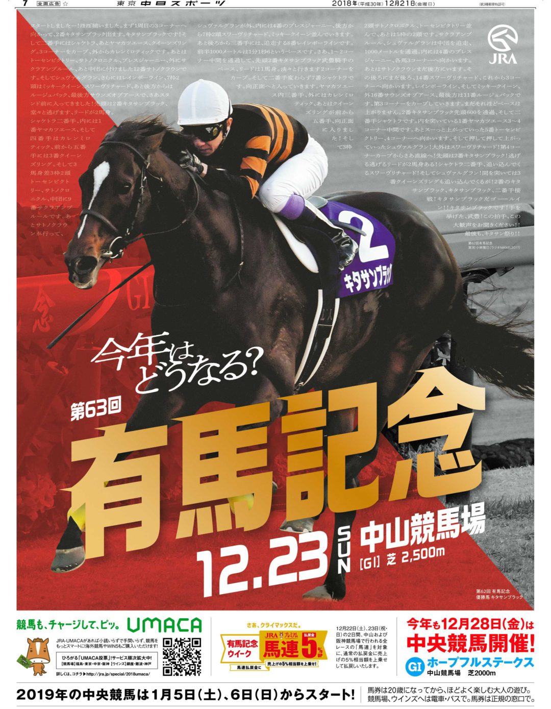 「今年はどうなる?」「HOT HOLIDAYS!2018 友情、愛情、ケイバ場」